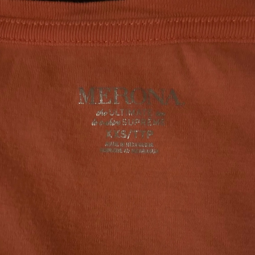 Merona Short Sleeve Top Orange T-Shirt - Picture 3 of 3